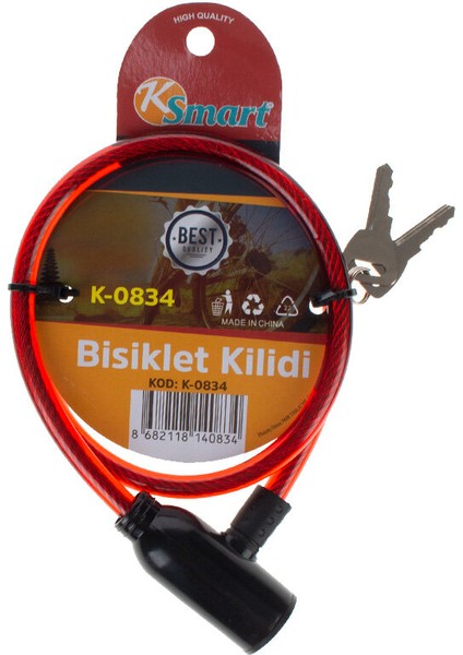 Bisiklet Kilidi Ince 80X2 K-0834 0834