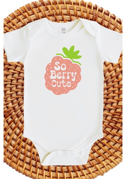 So Berry Cute Tasarımlı Bebek Zıbın So Berry Cute Design Baby Bodysuit