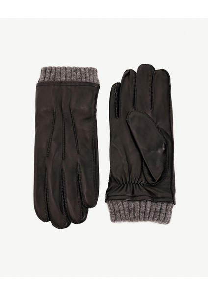 Triko Detaylı Erkek Deri Eldiven fiyatları