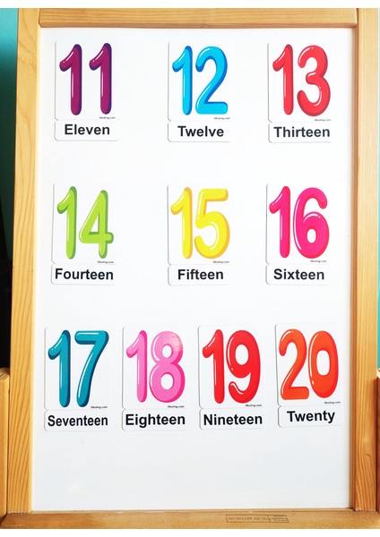 Manyetik Ingilizce Kelime Kartları Flashcards Sayılar / Numbers 11-20