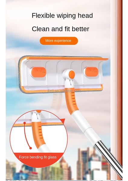 360 Derece Dönen Teleskopik Pencere Temizleyici fırsatları