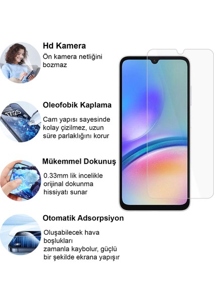 Samsung Galaxy A05S Kırılmaz Cam Şeffaf 0.3mm Kılıf Dostu Temperli Ekran Koruyucu fiyatları