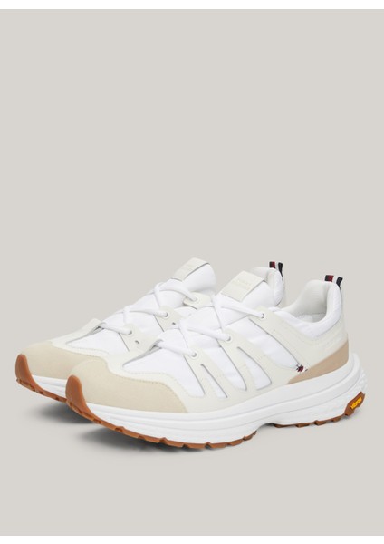 Tommy Hilfiger Beyaz - Krem Erkek Sneaker Tech Runner Craft Vıbram