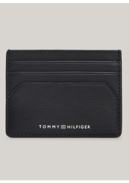 Tommy Hilfiger Siyah Erkek Kartlık Th Plaque cc Holder