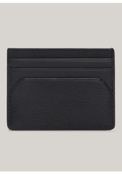 Tommy Hilfiger Siyah Erkek Kartlık Th Plaque cc Holder