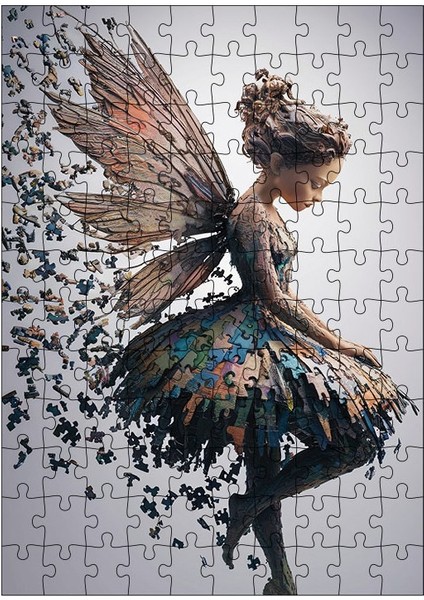 Ahşap Mdf Puzzle Yapboz Peri Kızı 120 Parça 25*35 cm