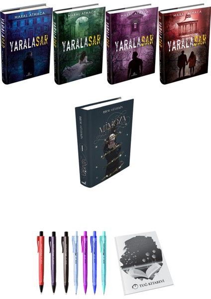 Yaralasar 4lü Set Ciltli Maral Atmaca ve Mimoza Ciltli Işılsu Gültekin