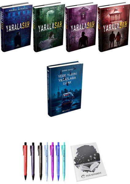 Yaralasar 4lü Set Ciltli Maral Atmaca ve Yere Yakın Yıldızlara Uzak Ciltli Emine Tavuz