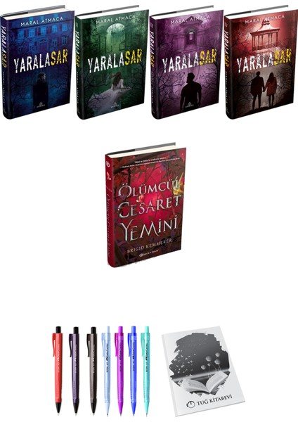 Yaralasar 4lü Set Ciltli Maral Atmaca ve Ölümcül Cesaret Yemini Ciltli Brigid Kemmerer