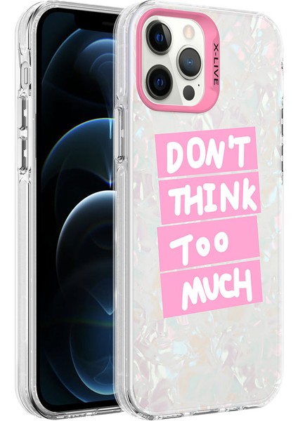 iPhone 12 Pro Max - Uyumlu Mermer Desenli Appfube Marbello Kapak-Pembe