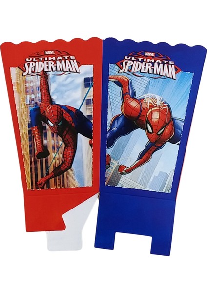 Ngüzel Party Örümcek Adam Mısır, Cips Kutusu (Spiderman Popcorn) 8'Li