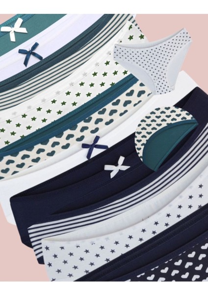 Kız Çocuk - Garson Pamuklu Kumaş Renkli Slip Külot 10'lu Paket - (12-13 Yaş, X23) fiyatları