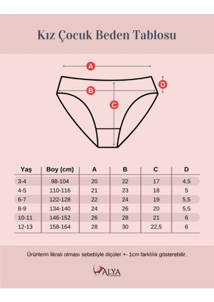 Kız Çocuk - Garson Pamuklu Kumaş Renkli Slip Külot 10'lu Paket - (12-13 Yaş, X23) indirimleri