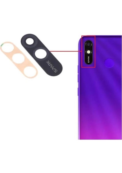 Tecno Spark 4 Lite Ile Uyumlu Kamera Camı BB4K