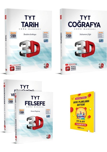 TYT Tarih - Coğrafya - Felsefe – Din Kültürü ve Ahlak Bilgisi Soru Bankası 3'lü Set