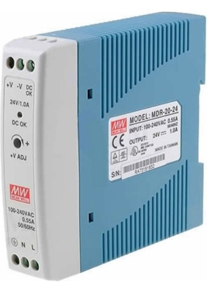 Mdr-20-24 1 Amper 24V Raya Montaj Güç Kaynağı