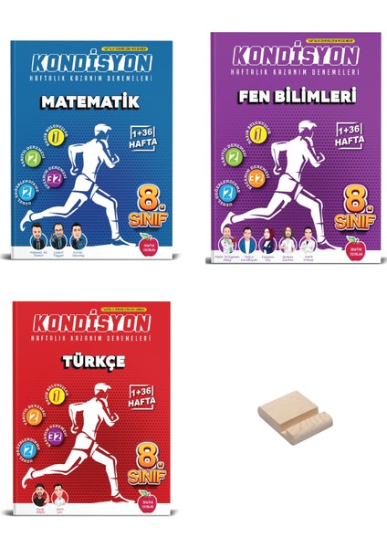 LGS 8. Sınıf Kondisyon Denemeleri Matematik Fen Bilimleri ve Türkçe 3'lü Set