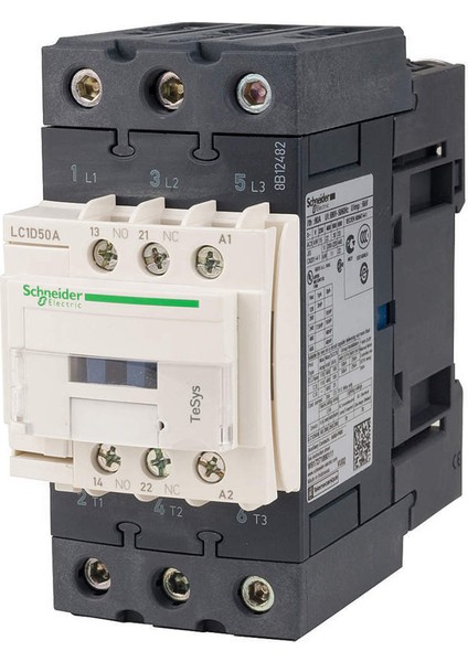 Lc1d50abd, 50 Amper, 22 Kw, Güç Kontaktörü, 24 Volt Dc, 3 Kutuplu