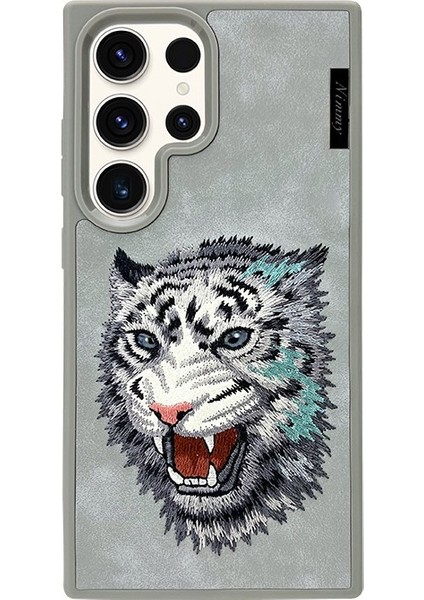 Samsung S23 Ultra Tiger Series Gri Telefon Kılıfı