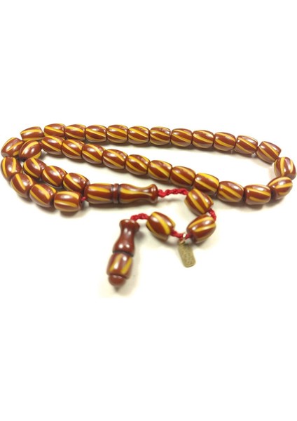 Muhammed Dabbas Usta Eseri Imzalı Kalem Oyma Işçilikli Sıkma Kehribar Sertifikalı 5565