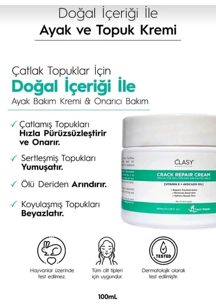 Clasy Care Clasy Ayak ve Topuk Kremi 100 Ml.ayak Bakım Krem.çatlak Kremi.topuk Kremi.