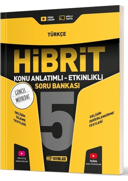 2025 5. Sınıf Türkçe Hibrit - Konu Anlatımlı Soru Bankası