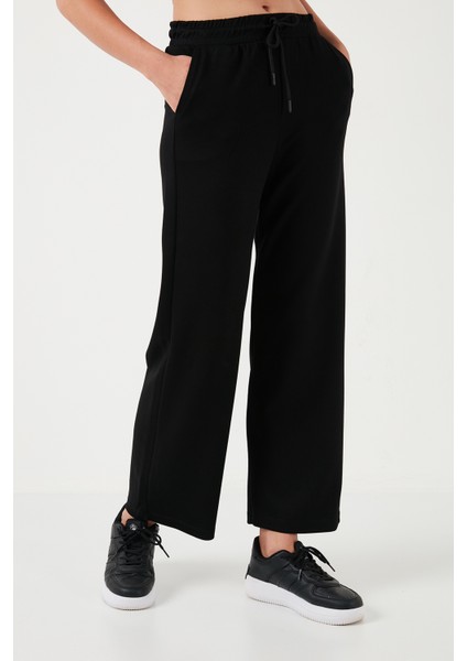 Streç Bol Paça Regular Fit Oysho Kumaş Eşofman Altı Bayan Eşofman Altı 5865881 modelleri