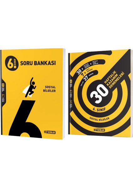 2025 6. Sınıf Sosyal Bilgiler Soru Bankası - 36 Haftalık Deneme Seti 2 Kitap