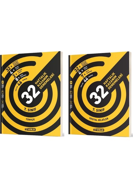 2025 7. Sınıf Türkçe - Sosyal Bilgiler 36 Haftalık Deneme Seti 2 Kitap