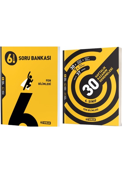 2025 6. Sınıf Fen Bilimleri Soru Bankası - 36 Haftalık Deneme Seti 2 Kitap
