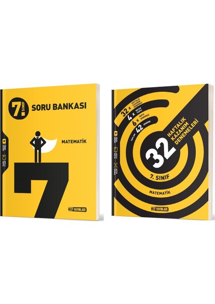 2025 7. Sınıf Matematik Soru Bankası - 36 Haftalık Deneme Seti 2 Kitap