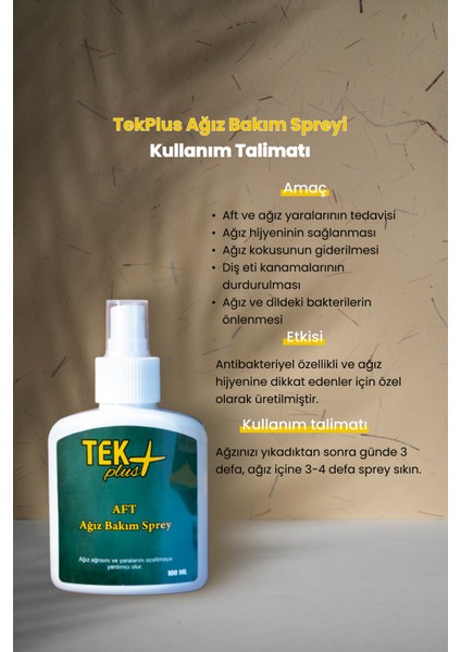 Tek Plus Aft ve Ağız Bakım Sprey