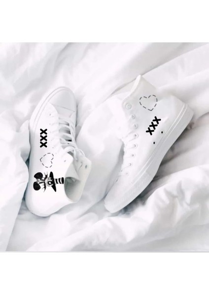 Siyah Palyaço Baskılı Çocuk Spor Ayakkabı Sneaker