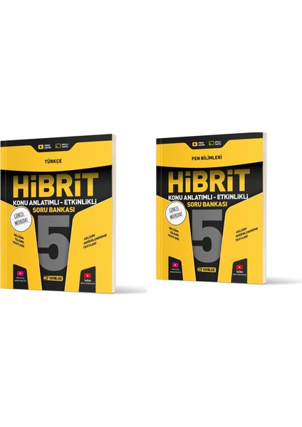 2025 5. Sınıf Türkçe - Fen Bilimleri Hibrit 2 Kitap