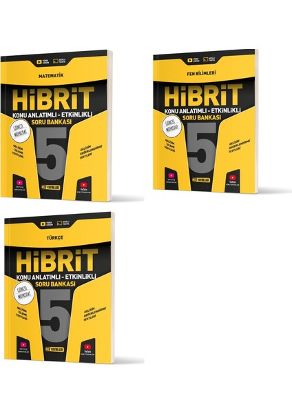 2025 5. Sınıf Matematik - Türkçe - Fen Bilimleri Hibrit - Konu Seti 3 Kitap