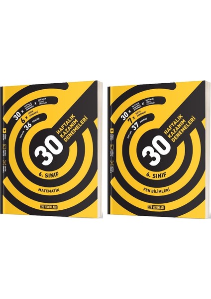2025 6. Sınıf Matematik - Fen Bilimleri 36 Haftalık Deneme Seti 2 Kitap