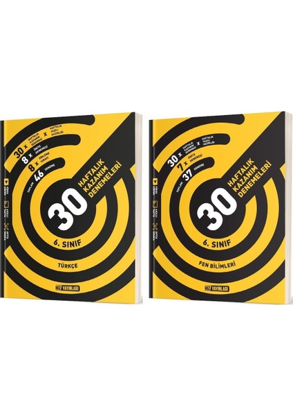 2025 6. Sınıf Türkçe - Fen Bilimleri 36 Haftalık Deneme Seti 2 Kitap