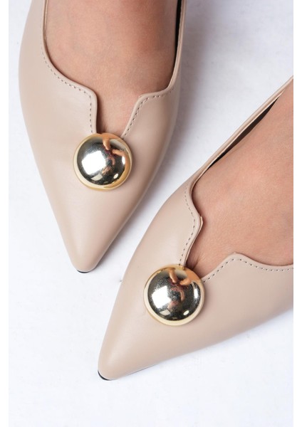 Mio Gusto Charlotte Ten Rengi Sivri Küt Burunlu Kadın Topuklu Ayakkabı fiyatları