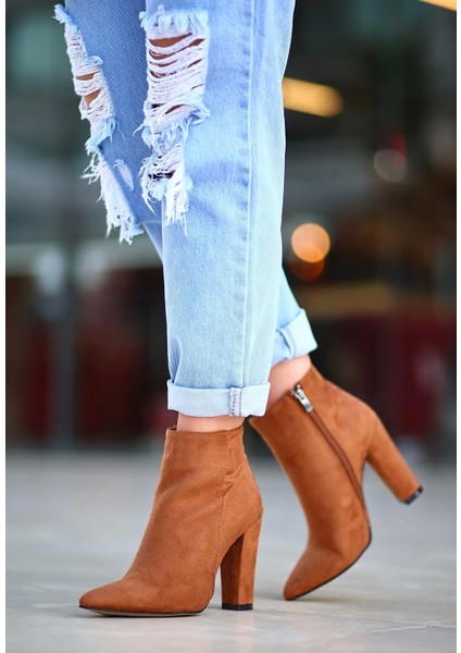 Loora Taba Süet Topuklu Bot fırsatları