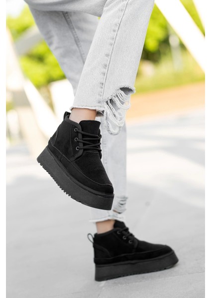 Davina Siyah Süet Bağcıklı Bot fiyatları