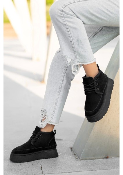 Davina Siyah Süet Bağcıklı Bot modelleri