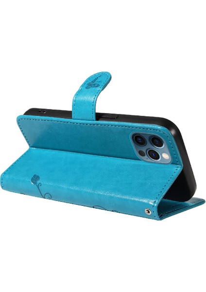 IPhone 13 Için Kılıf Pro Max ve Kart Yuvası Kabartmalı Kelebek El ile (Yurt Dışından)
