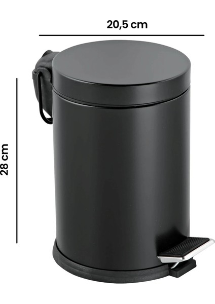 Bath Pedallı Çöp Kovası - Siyah - 5 Lt modelleri