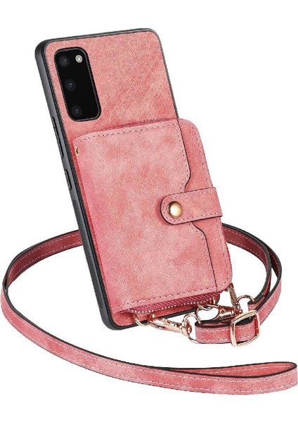 Samsung Galaxy S20 Için Kılıf Standı Fermuar Kapatma 7 Kart Yuvaları Ayarlanabilir (Yurt Dışından)