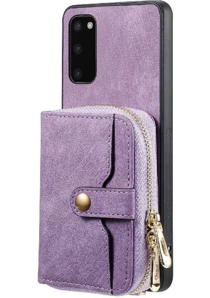 Samsung Galaxy S20 Için Kılıf Standı Fermuar Kapatma 7 Kart Yuvaları Ayarlanabilir (Yurt Dışından) indirimleri