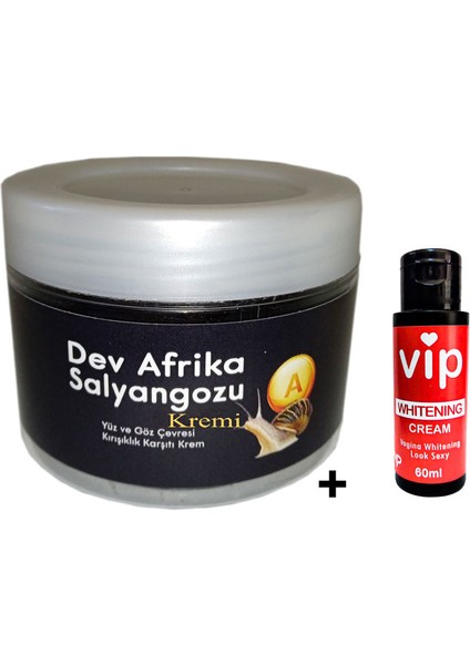 Vıp:32 Yàşlanma Kàrsıtı Sàlyangoz Krémi 100ML Dev Afrika Salyangozu Yanında Vip Vajìna Renk Açicı Krem 60 ml