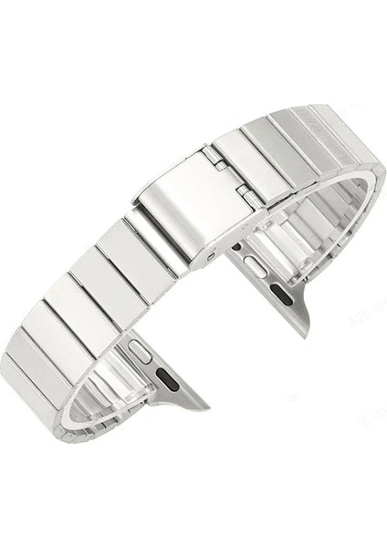 Apple Watch Seri SE/11/10/9/8/7/6/5/4/3 ile Uyumlu 46MM-45MM-44MM Çelik Bilezik Ince Metal Kordon Starlight