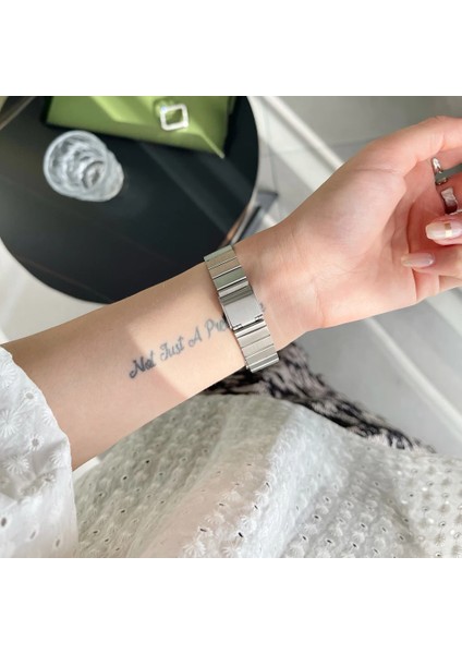 Apple Watch Seri SE/11/10/9/8/7/6/5/4/3 ile Uyumlu 46MM-45MM-44MM Çelik Bilezik Ince Metal Kordon Starlight fiyatları