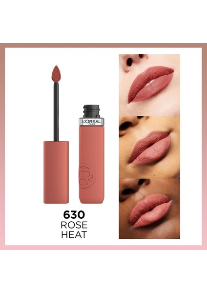 L'Oréal Paris Infaillible Matte Resistance Likit Mat Ruj - 630 Rose Heat