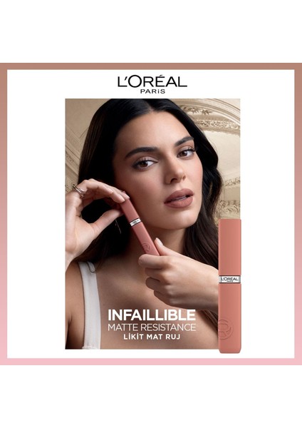 L'Oréal Paris Infaillible Matte Resistance Likit Mat Ruj - 630 Rose Heat